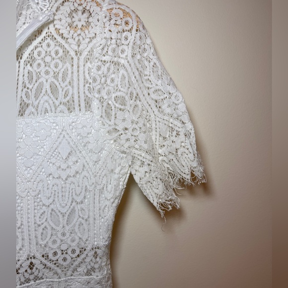 Lulu's White Lace Midi Dress - Picture 8 of 8
